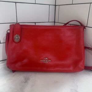 Coach Vibrant Red Crossbody Bag